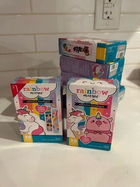 Rainbow Kids Adhesive Bandages (Lot of 9 boxes)